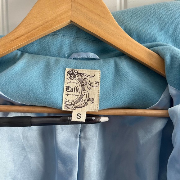 Tulle WMNs blue and white coat szS - Picture 6 of 10